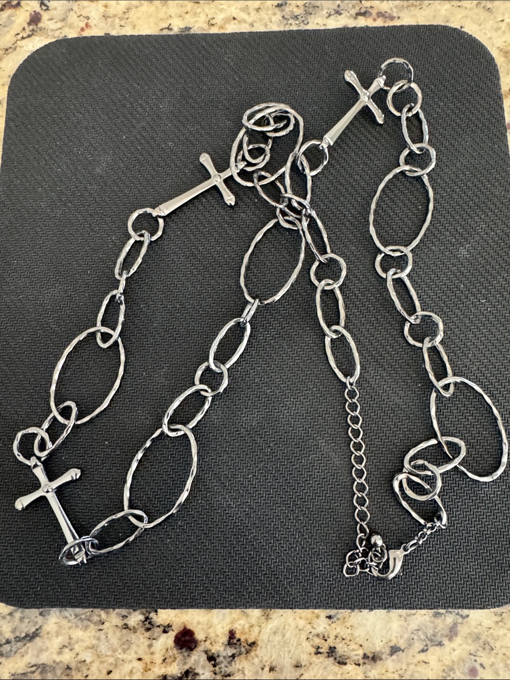 Express Silver Cross Link Necklace - Women's Jewelry